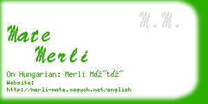 mate merli business card